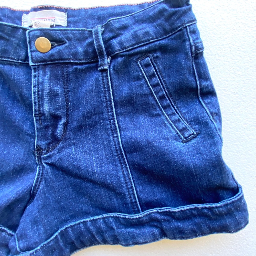 Mid Rise Denim Shorts